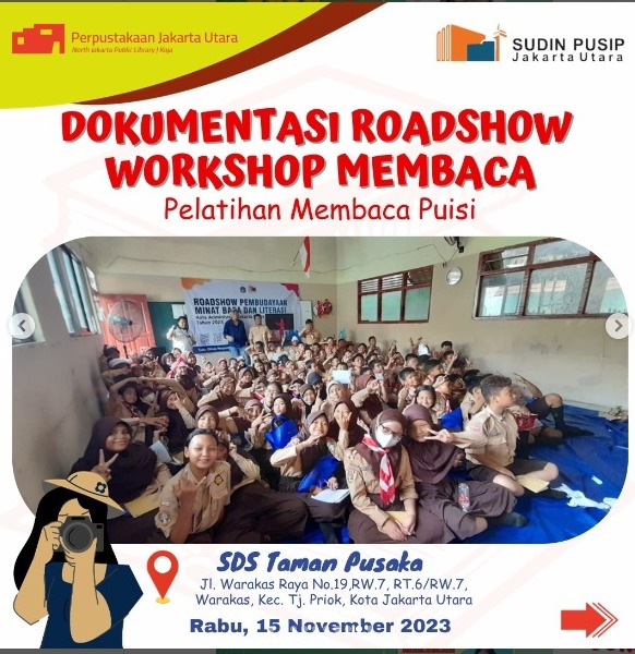 Roadshow Workshop Membaca Bersama Suku Dinas Perpustakaan Dan Kearsipan Kota Administrasi Jakarta Utara